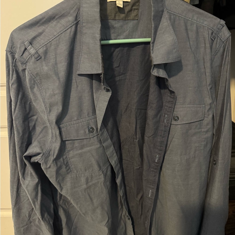 Calvin Klein Jeans Men's Blue Button-Down Shirt